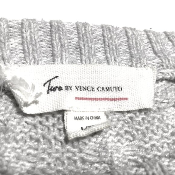 Vince Camuto Mixed Knit Poncho, oversized - Picture 6 of 12